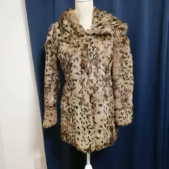マウジー MOUSSY ラビットファー コート レオパード S