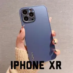 iPhoneXR ケース ハードカバー ネイビー シンプル無地 耐衝撃 人気
