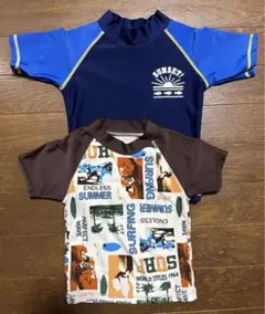 90〜100ベビー水着半袖2枚セット