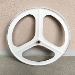 ピストバイク用 バトンホイール ホワイト クリンチャー フロントホイール
