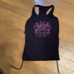 MIKANO 黒 プリントタンクトップ