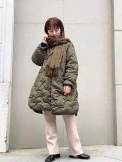 【送料込み】Kastane カスタネ 柄刺繍キルティングコート