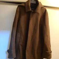ヘンリーコットンズブラウンウールコート美品