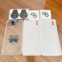 新品⭐️iPhone15 Plus クリアケース ガラスフィルム カメラフィルム