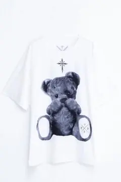 TRAVAS TOKYOFurry bear BIG Tee WHITE