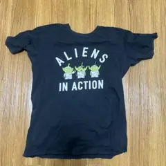 ALIENS IN ACTION Tシャツ　リトルグリーンメン