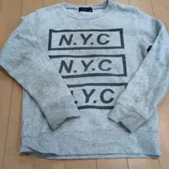 N.Y.C グレー スウェットトレーナー