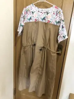 Scolar 半袖花柄ワンピース M