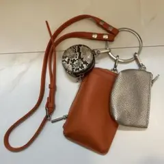 3連ショルダーバッグ　スマホケース