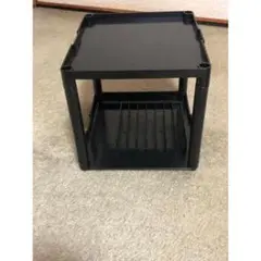 ブラックプラスチック二段ラック