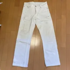 ヘルムートラング ペンキ デニム ホワイト 希少