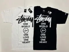 Stussy フラグメントデザイン限定ONE WORLD T白L