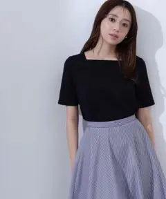 新品 ナチュラルはビューティーベーシック ベーシックTシャツ スクエアネック