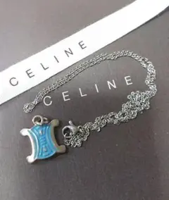 【正規 未使用】CELINE ビッグロゴマカダム柄トリオンフ/ネックレスチェーン