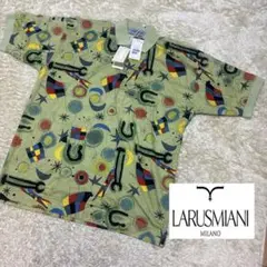 未使用品　イタリア製　90s ラルスミアーニ　アート　ポロシャツ