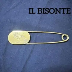 【完売品】IL BISONTE ゴールド安全ピンブローチ（大）