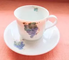 ブドウ柄　カップ＆ソーサー（1客）美品