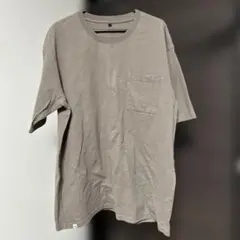 ベージュ ポケット付き Tシャツ LLサイズ