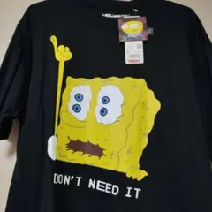 UNIQLO　スポンジボブ Tシャツ ブラック M