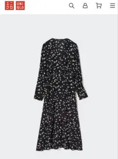 UNIQLO ユニクロプリントVネックフレアワンピース