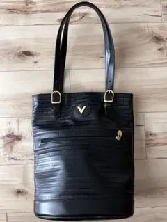 VALENTINO ヴィンテージ トートバック バケツ型 黒革 レザー ZARA