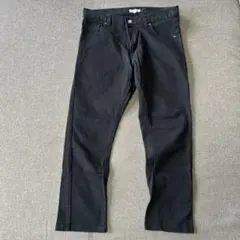 Relation 黒 ストレートデニム デニムパンツ シンプル 無地