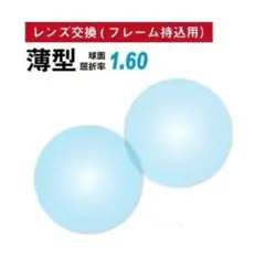 No.346【レンズ交換】単焦点1.60球面【100円均一フレームでもOK】
