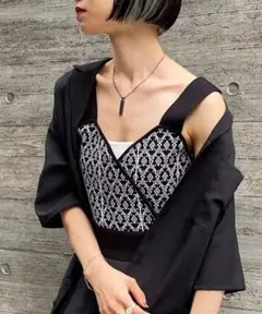 PAGEBOY ページボーイ ジャガードニットビスチェ F ブラック