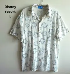 ディズニーリゾート☆ベイマックスアロハシャツ レーヨン L