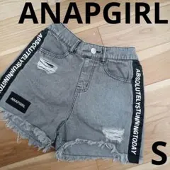 ANAPGIRL サイド ロゴ ライン ショーパン ショート パンツ