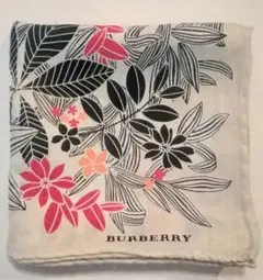バーバリー　大判　ハンカチ　絹混　57✕57cm　スカーフ　BURBERRY