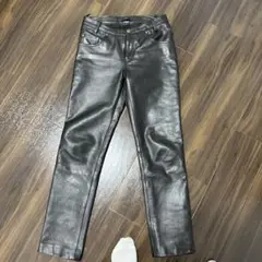 【美品】リューグー ブラックレザーパンツ