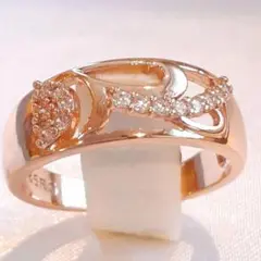 美しいエスニックデザイン 925刻印 Rosegoldカラーリング14号