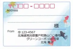 宛名シール 32枚 大きめサイズ 金魚