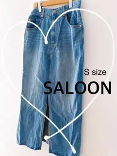TIME SALE【SALOON】ロングデニムスカートフロントスリット