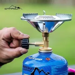 防風 ポータブルシングルバーナー キャンプ、登山、アウトドア PSLPGマーク有