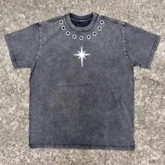 ブラックスタッズTシャツ ブラック グレー
