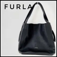 【美品】 FURLA フルラ 黒 バッグ ハンドバッグ 大容量