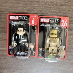 ハッピーくじ　マーベル　ベアブリック賞2種セット
