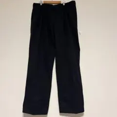george アメカジ 古着 W38 黒 ブラック チノパン ワイド ツータック