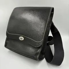 美品】AIGNER アイグナー ショルダーバッグ 高級レザー ターンロック 黒