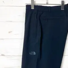 ノースフェイス　ナイロンパンツ　両面ロゴ刺繡　ファスナーポケット　黒　85Ｌ