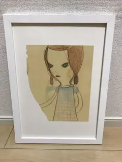 マット額装品 N.Y. (Portrait) 2002/奈良 美智/ポスター 奈良美智：Green Eyes ポスター(Green Eyes ポスター)：ポスター