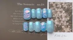 No.40 現品 ネイルチップ ジェルネイル うるうる キラキラ オーロラネイル
