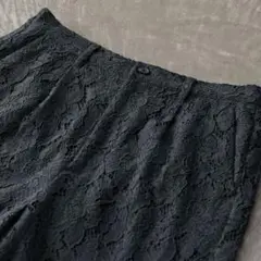 Clel ルーズコードレースフレアパンツ ブラック　S
