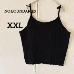 美品✨NO BOUNDARIES ブラックキャミソール 【XXL】