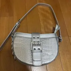 シルバー ショルダーバッグ　y2k ギャル wego SPINNS spray