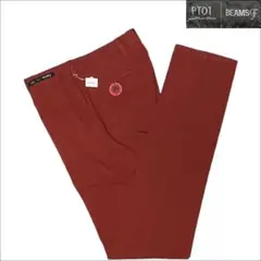 J3104新品PT01ビームスF別注PIXELスリムフィットノープリーツパンツ