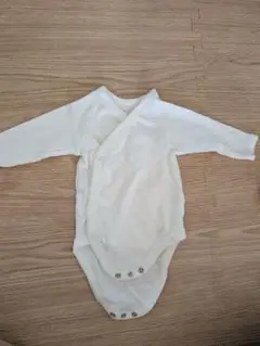 ザラベビー　ZARABaby　ホワイト長袖ラップシャツ肌着