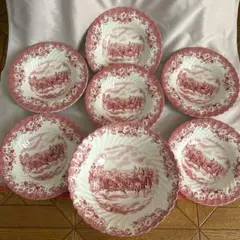値下げ！　美品【ジョンソンブラザーズ】の「コーチングシーンズ」シリーズの皿